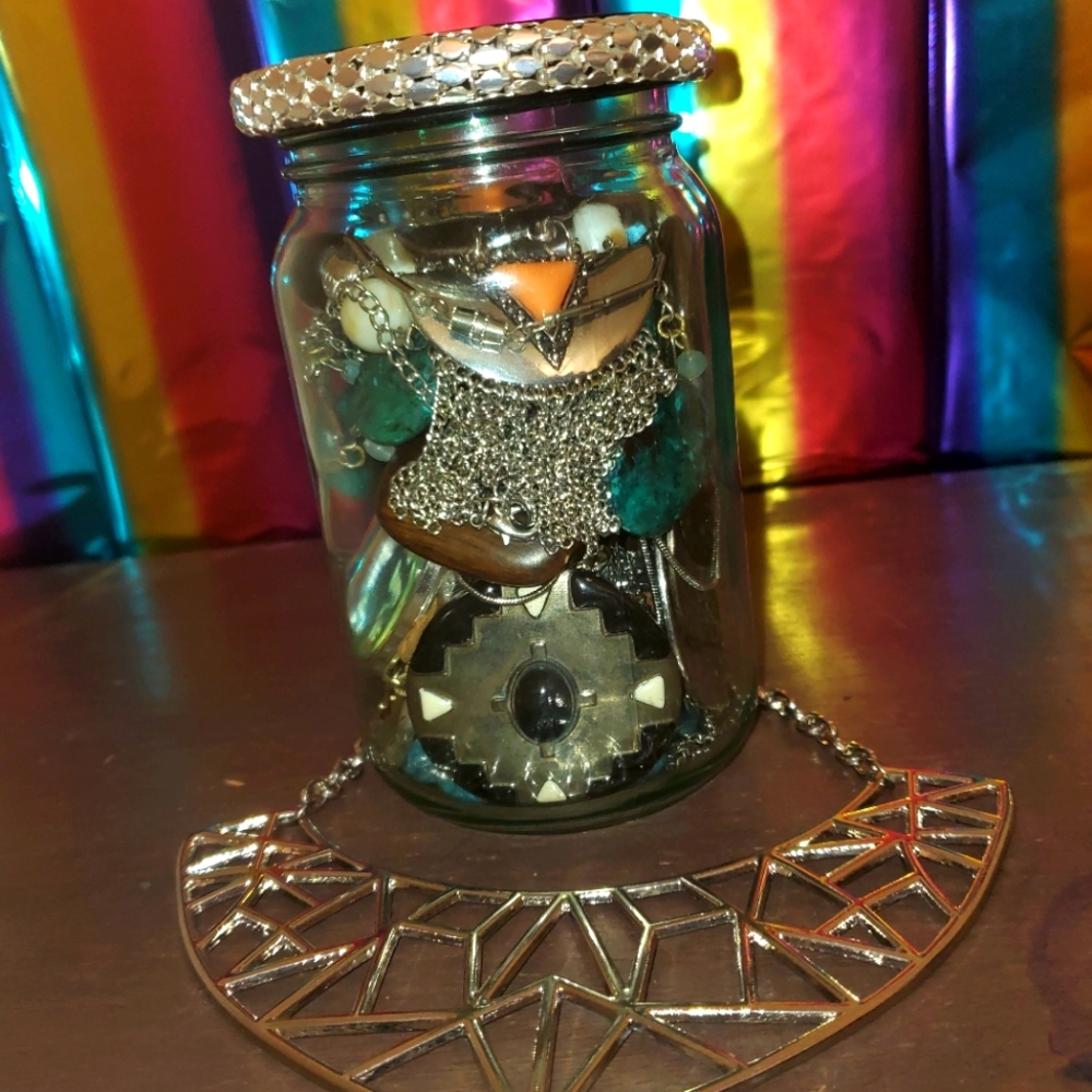Western themed Jewelry jar